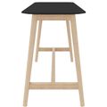 NOVA WOOD high table | Solid wood frame, 1600 x 700 mm, HPL FENIX Black - 3 Thumbnail Image