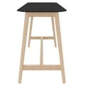 NOVA WOOD Hochtisch | Massivholz-Gestell, 1800 x 700 mm, HPL FENIX Schwarz - 4 Thumbnail Image