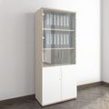 UNI Display cabinet | 5 OH, 800 x 1897 mm, maple/white - 1 Thumbnail Image