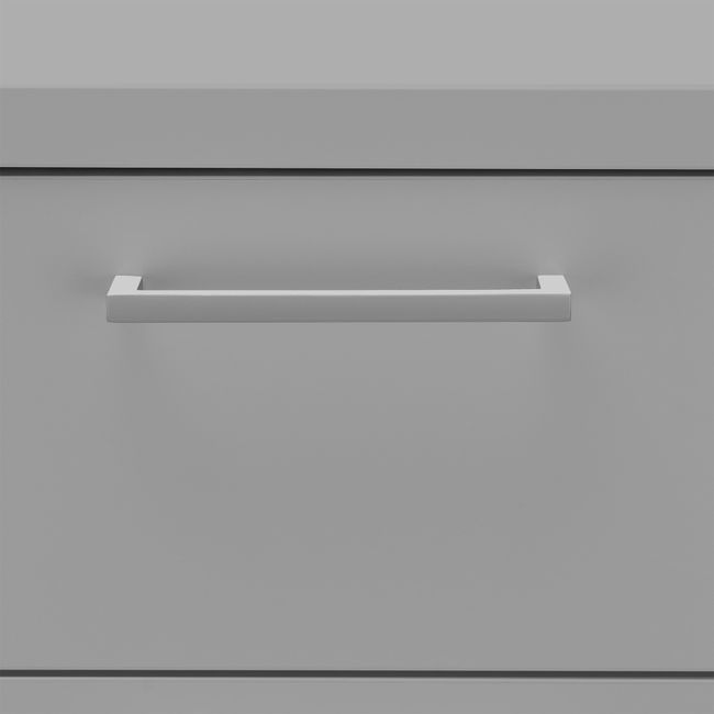 OPTIMA Rollcontainer | 3 Schubladen + 1 Kleinteilefach, 600 mm tief, Perlgrau