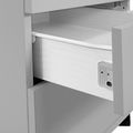 OPTIMA Conteneur en rouleau | 3 tiroirs + 1 petit compartiment de pièces, 600 mm de profondeur, gris perlé - 7 Thumbnail Image