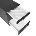 OPTIMA Rollcontainer | 3 Schubladen + 1 Kleinteilefach, 600 mm tief, Anthrazit