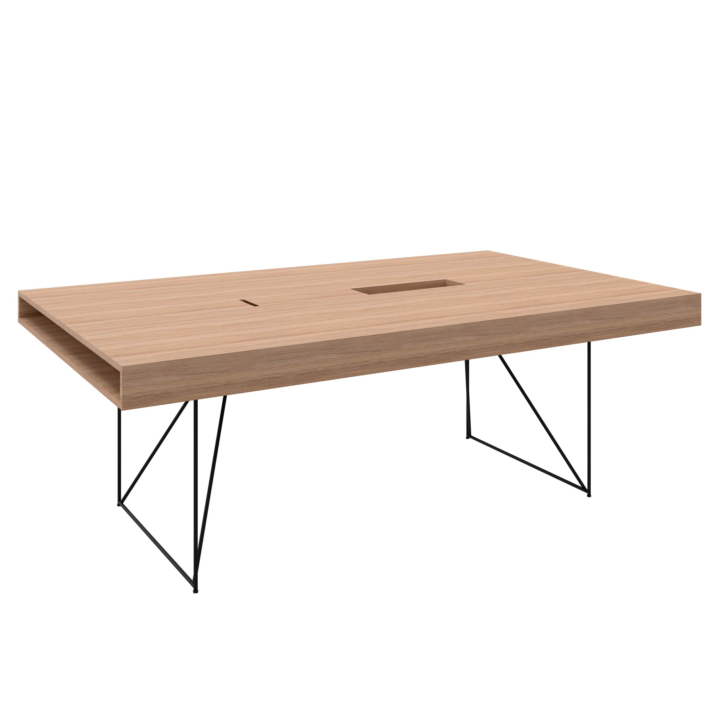 AIR Konferenztisch | Elektrifiziert, 2200 x 1300 mm (6 - 8 Personen), Bernsteineiche - 3 Main Image