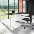 AIR Desk | Sideboard right, 1600 x 1600 mm, anthracite / white - 1 Thumbnail Image