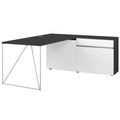 AIR Desk | Sideboard right, 1600 x 1600 mm, anthracite / white - 3 Thumbnail Image