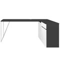 AIR Desk | Sideboard right, 1600 x 1600 mm, anthracite / white - 4 Thumbnail Image