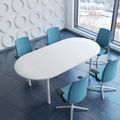 OPTIMA Conference table | Oval, 2400 x 1000 mm, white - 7 Thumbnail Image