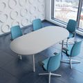 OPTIMA conference table | Oval, 2400 x 1000 mm, pearl gray - 7 Thumbnail Image