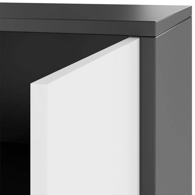 NOVA Sideboard | 2 OH, 1615 x 750 mm, Anthrazit / Weiß