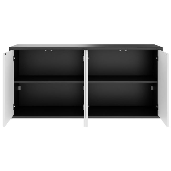 NOVA Sideboard | 2 OH, 1615 x 750 mm, Anthrazit / Weiß