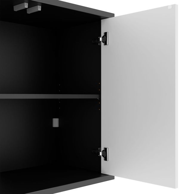 NOVA Sideboard | 2 OH, 1615 x 750 mm, Anthrazit / Weiß