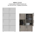NOVA Spind | 800 x 1092 - 1444 mm (6 - 8 armadietti), acero / bianco - 5 Thumbnail Image