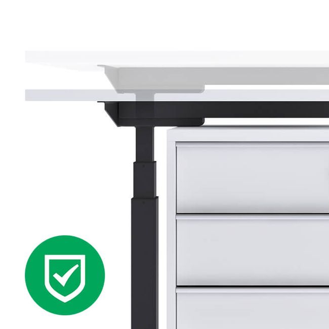 ACTIVE Schreibtisch | Elektrisch höhenverstellbar, 1600 x 800 mm, Ahorn