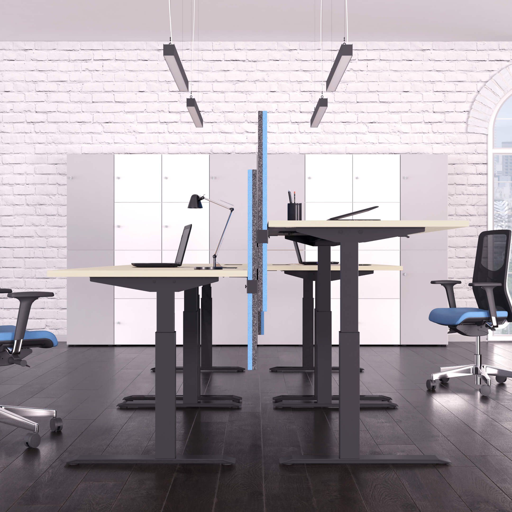 ACTIVE Scrivania | Regolabile elettricamente in altezza, 1800 x 800 mm, acero - 8 Main Image
