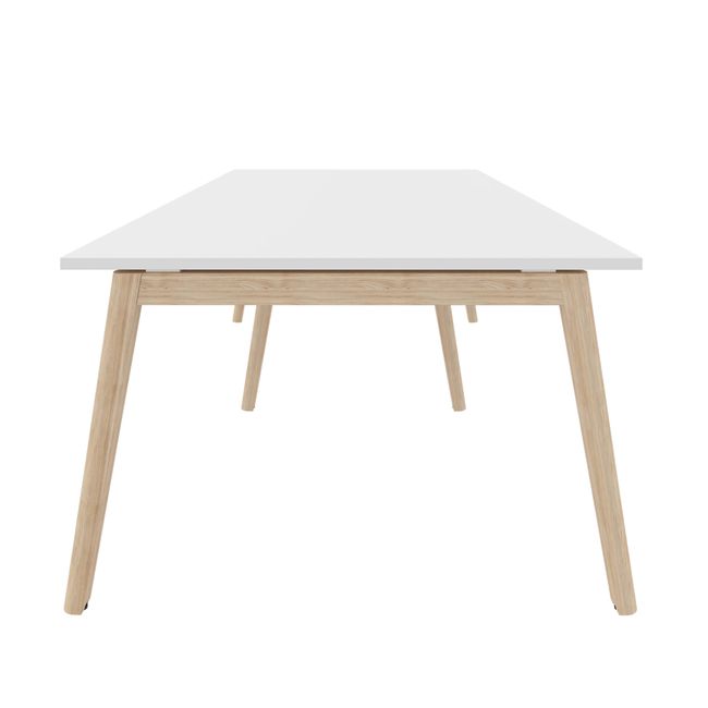 NOVA WOOD Konferenztisch | Massivholz-Gestell, 2400 x 1200 mm, Weiß NOVA WOOD Konferenztisch | Massivholz-Gestell, 2400 x 1200 mm, Weiß