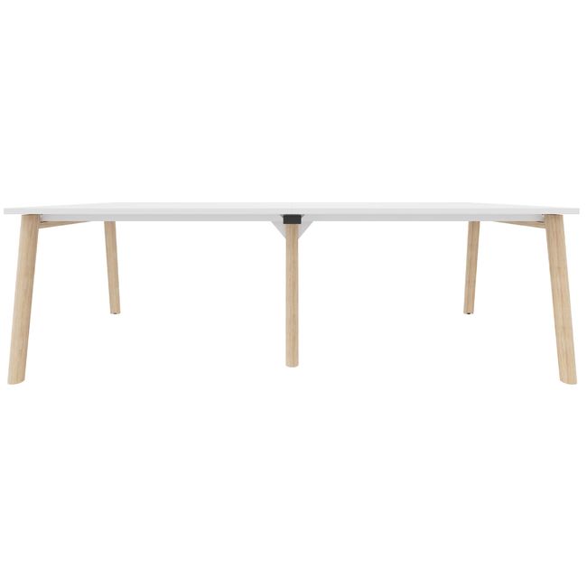 NOVA WOOD Konferenztisch | Massivholz-Gestell, 2400 x 1200 mm, Weiß NOVA WOOD Konferenztisch | Massivholz-Gestell, 2400 x 1200 mm, Weiß