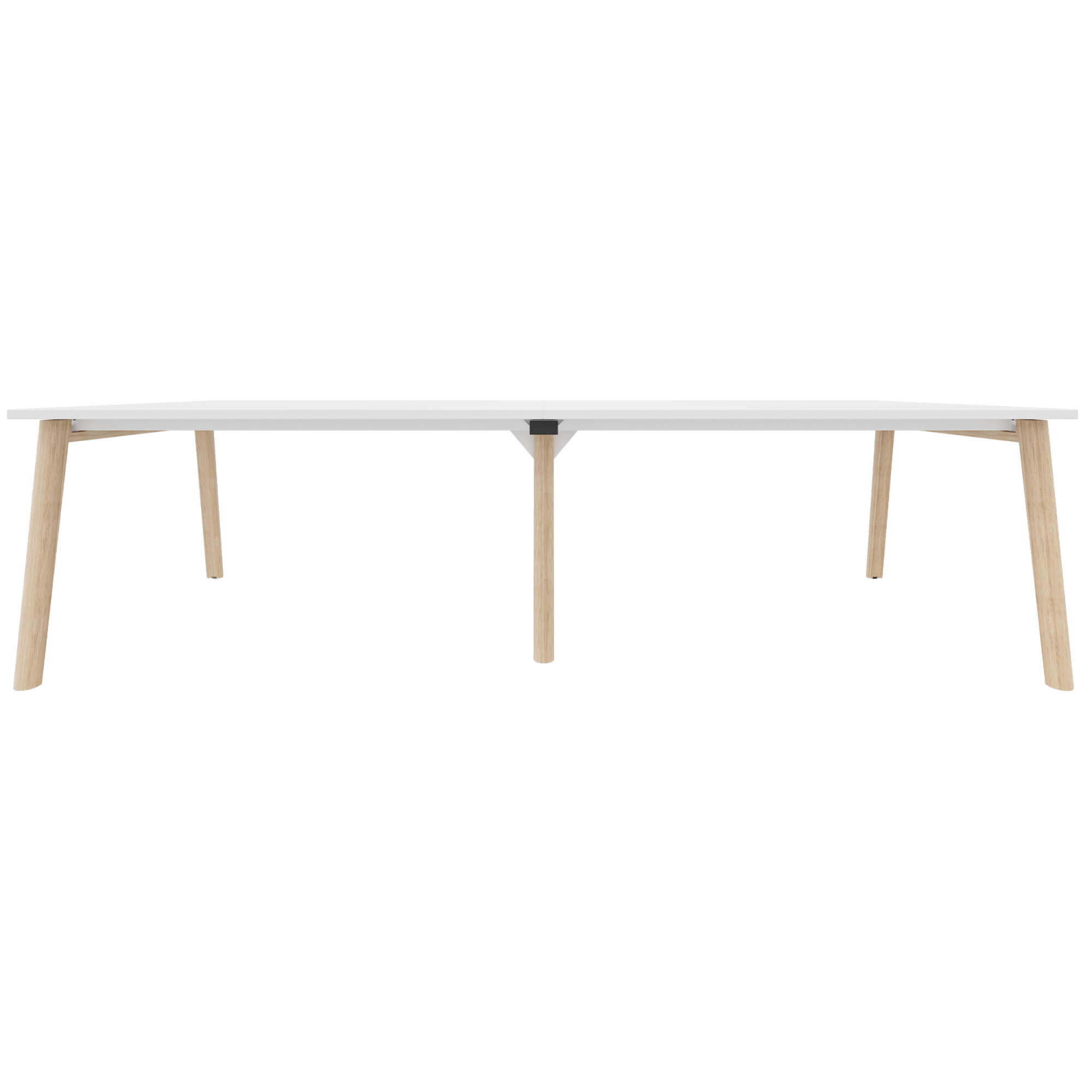 NOVA WOOD Conference table | Solid wood frame, 2800 x 1200 mm, white - 8 Main Image