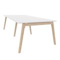 NOVA WOOD Konferenztisch | Massivholz-Gestell, 2800 x 1200 mm, Weiß