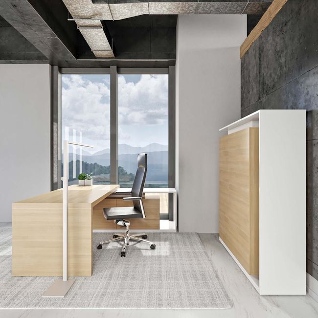 AVION Chefbüro Set - Inklusive Montageservice | Afrikanische Eiche