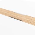 NOVA WOOD Konferenztisch | Elektrifiziert, Massivholz-Gestell, 1200 x 1200 mm, Weiß
