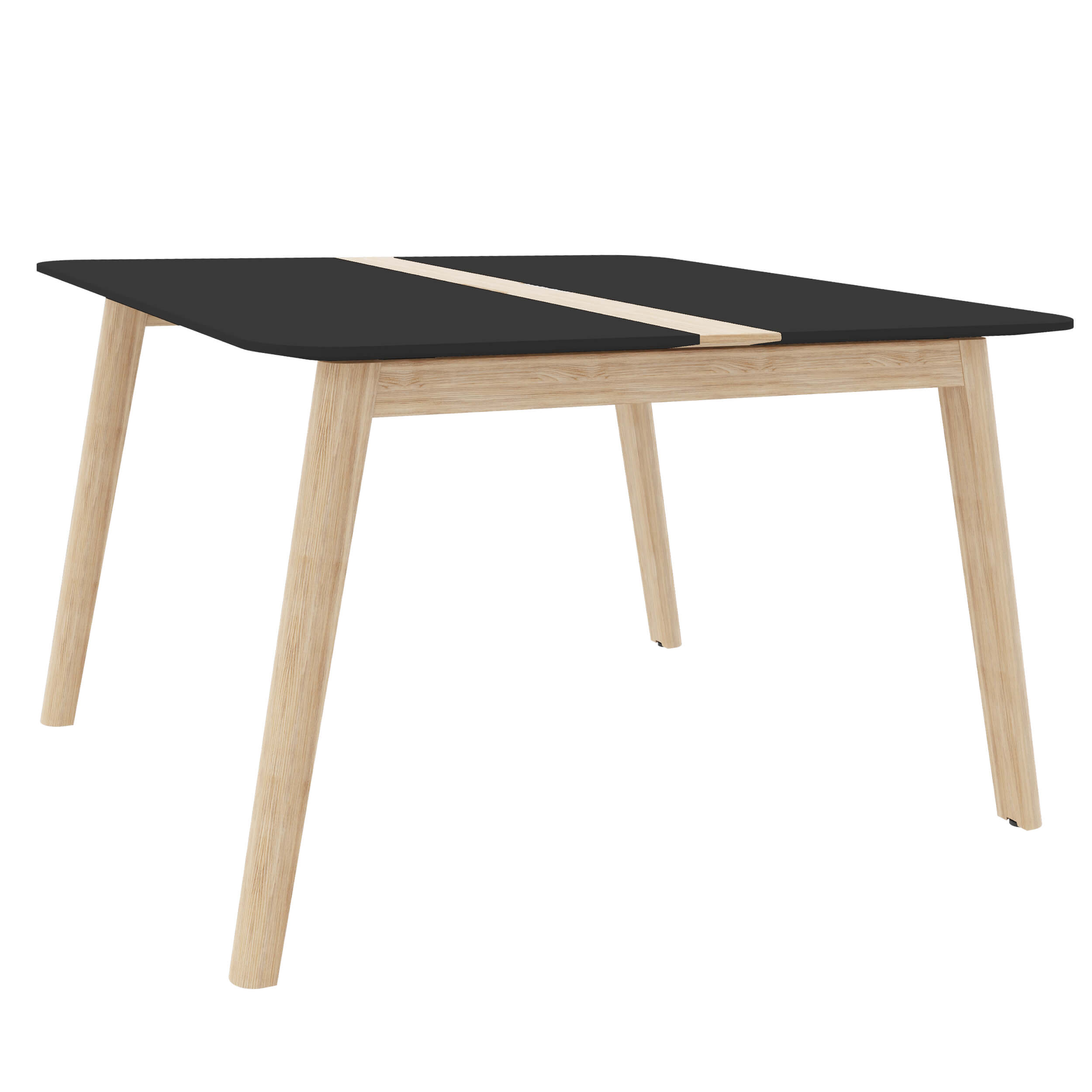 NOVA WOOD Tableau de conférence | Cadre en bois massif électrifié, 1200 x 1200 mm, HPL Fenix ​​Black - 2 Main Image