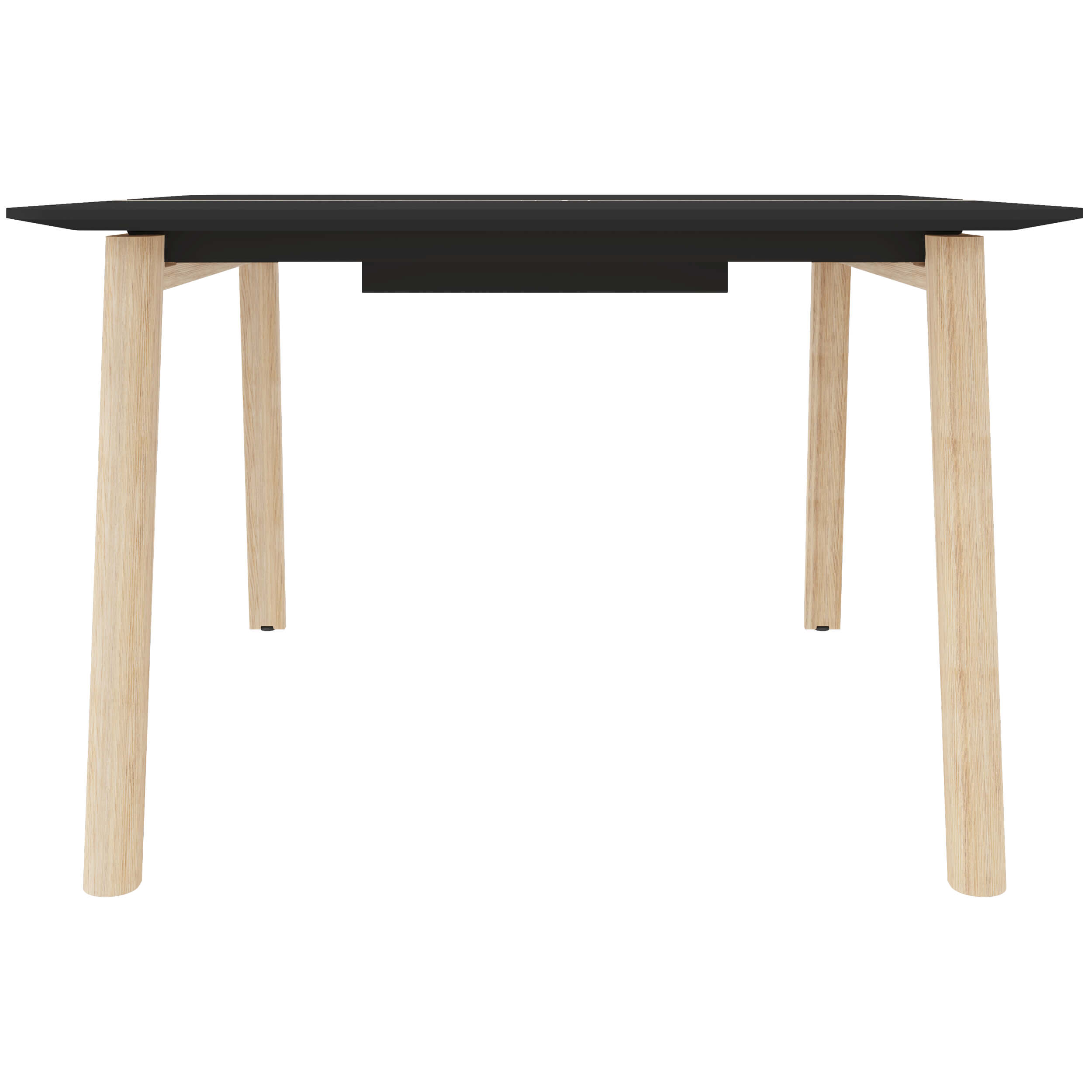 NOVA WOOD Tableau de conférence | Cadre en bois massif électrifié, 1200 x 1200 mm, HPL Fenix ​​Black - 4 Main Image