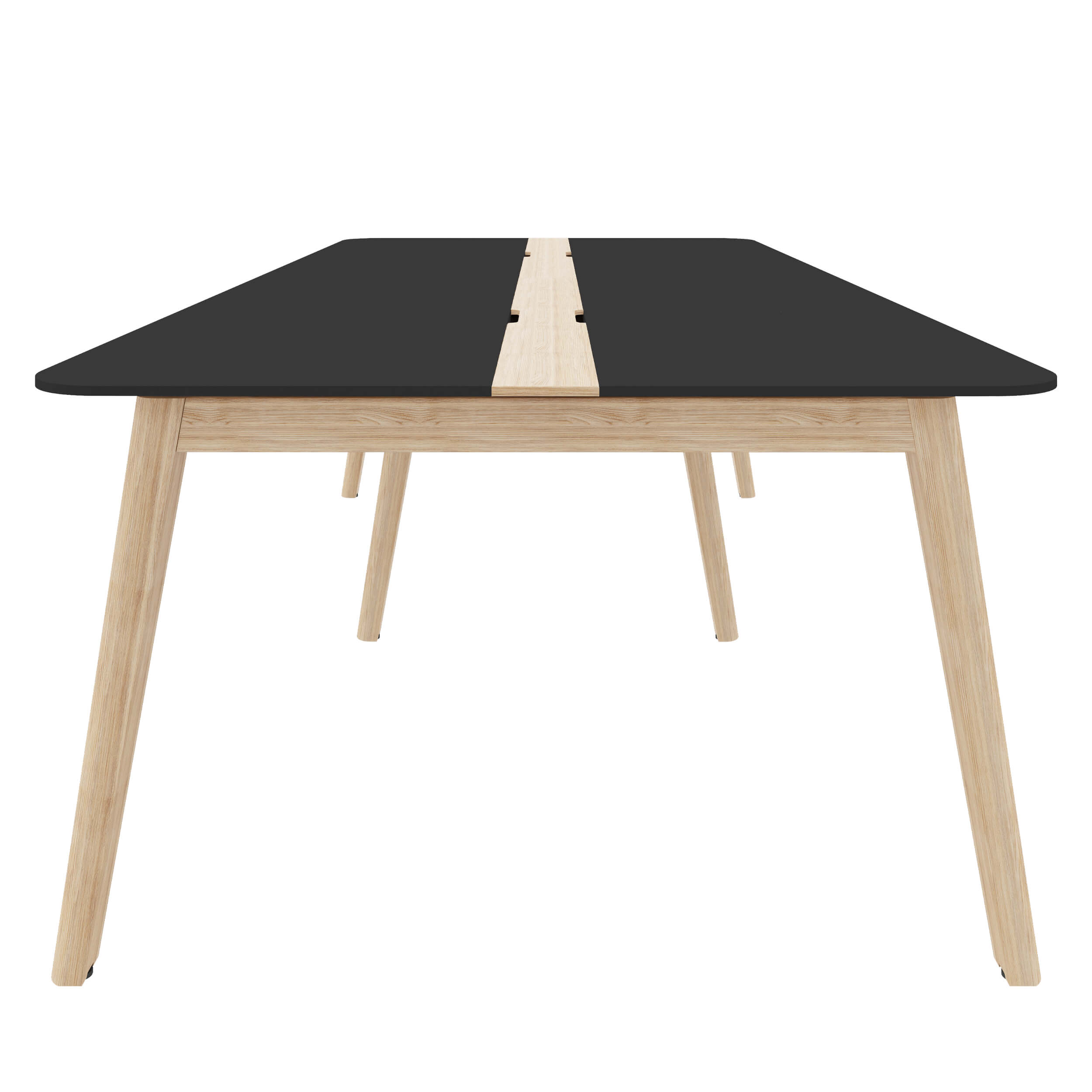 NOVA WOOD Tableau de conférence | Cadre en bois massif électrifié, 2400 x 1200 mm, HPL Fenix ​​Black - 4 Main Image