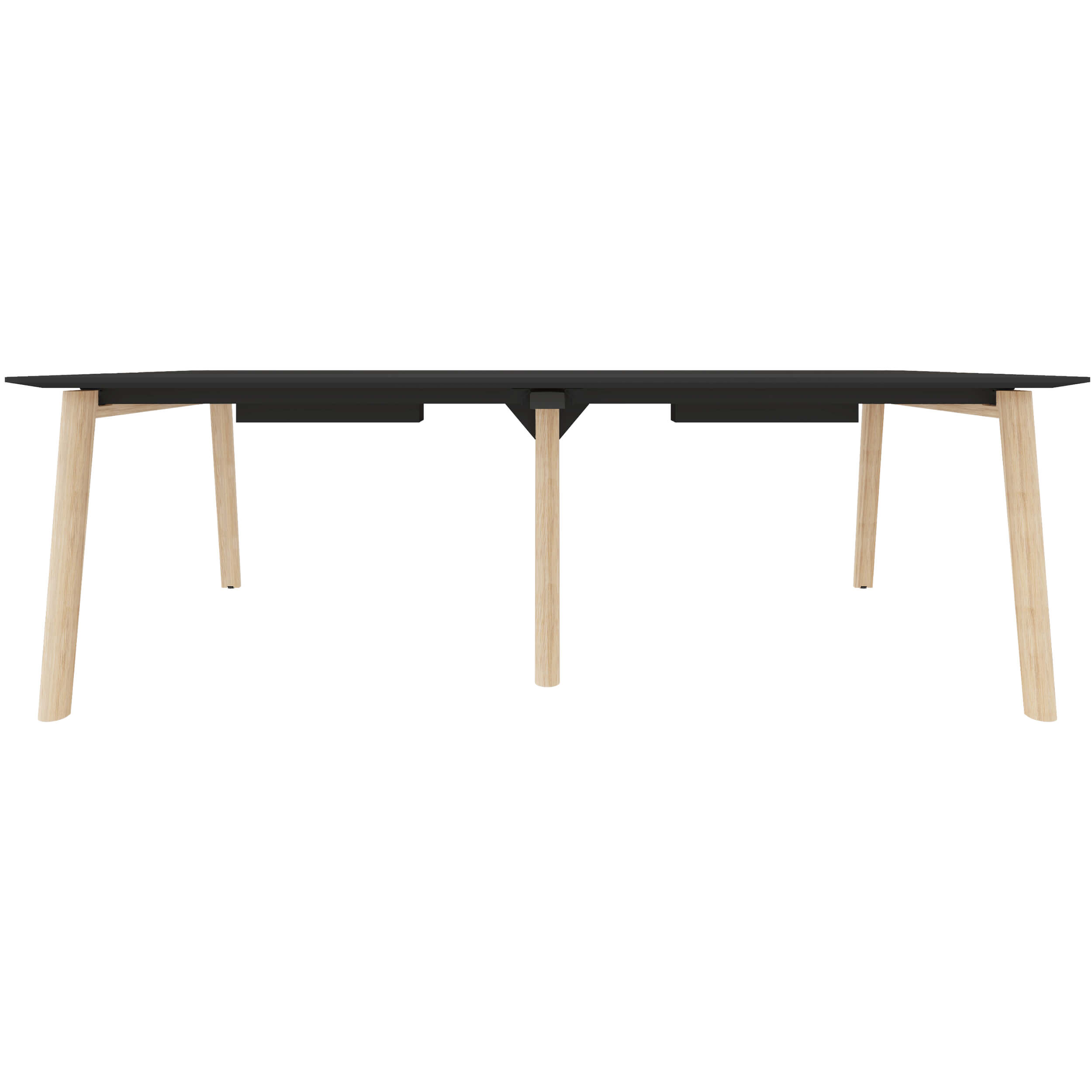 NOVA WOOD Tableau de conférence | Cadre en bois massif électrifié, 2400 x 1200 mm, HPL Fenix ​​Black - 5 Main Image