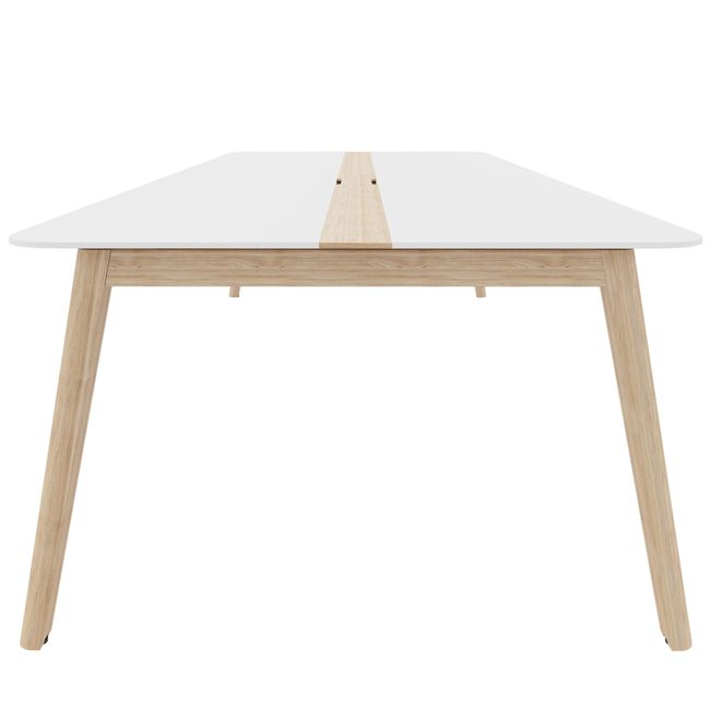NOVA WOOD Konferenztisch | Elektrifiziert, Massivholz-Gestell, 1800 x 1200 mm, HPL Weiß NOVA WOOD Konferenztisch | Elektrifiziert, Massivholz-Gestell, 1800 x 1200 mm, HPL Weiß