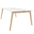 NOVA WOOD Tabella della conferenza | Frame di legno elettrificato, in legno massiccio, 1800 x 1200 mm, HPL White - 1 Thumbnail Image
