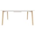 NOVA WOOD Tabella della conferenza | Frame di legno elettrificato, in legno massiccio, 1800 x 1200 mm, HPL White - 2 Thumbnail Image