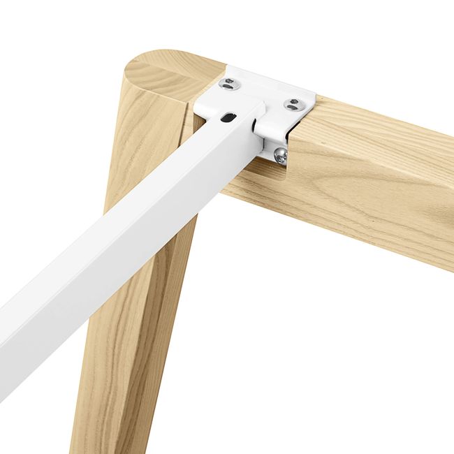 NOVA WOOD Konferenztisch | Massivholz-Gestell, 1200 x 1200 mm, Weiß