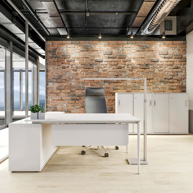 VARIAN Chefbüro Set - Inklusive Montageservice | Weiß