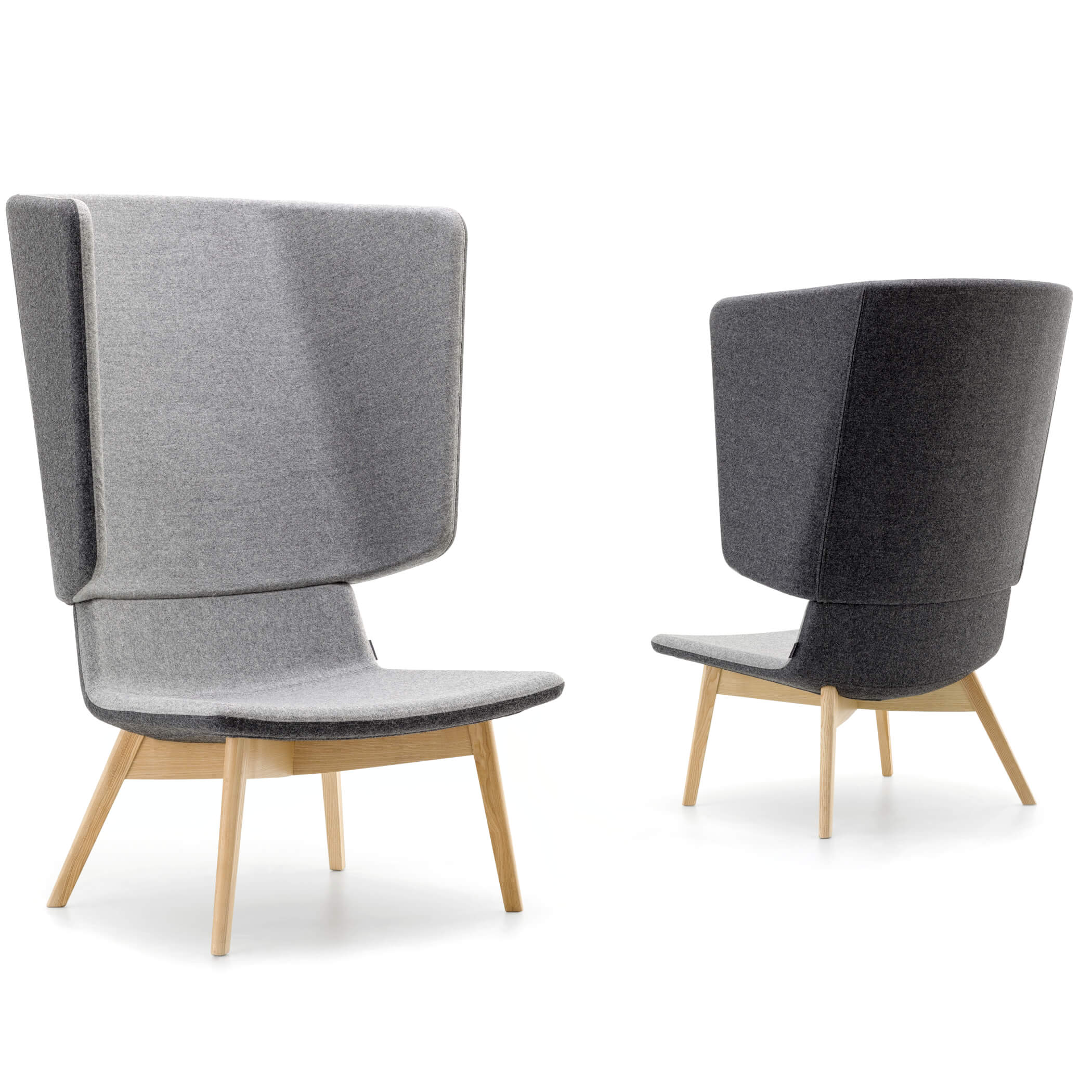 TWIST&SIT Ohrensessel | Massivholz-Gestell, Wollbezug SYNERGY - 3 Main Image