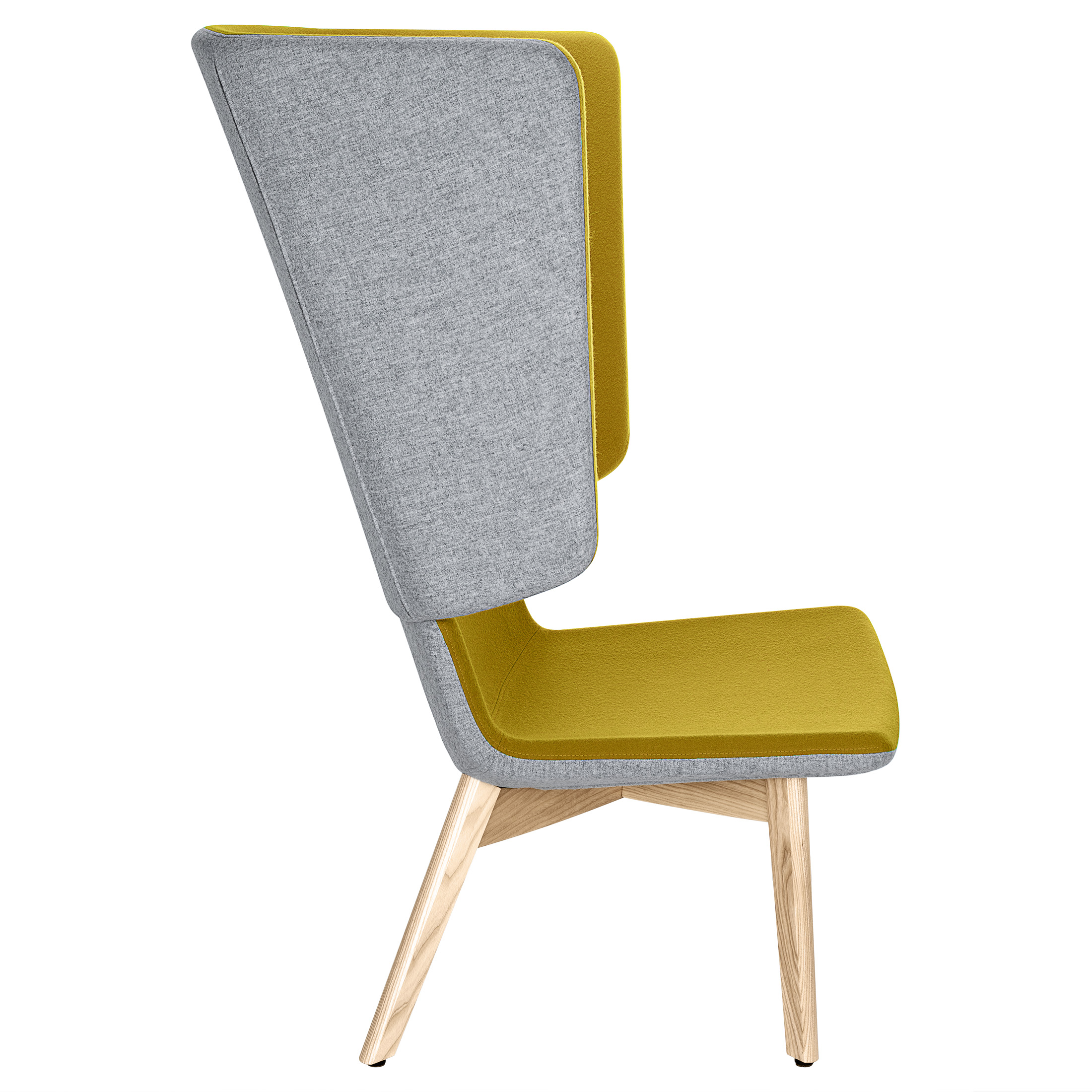 TWIST&SIT Ohrensessel | Massivholz-Gestell, Wollbezug SYNERGY - 10 Main Image