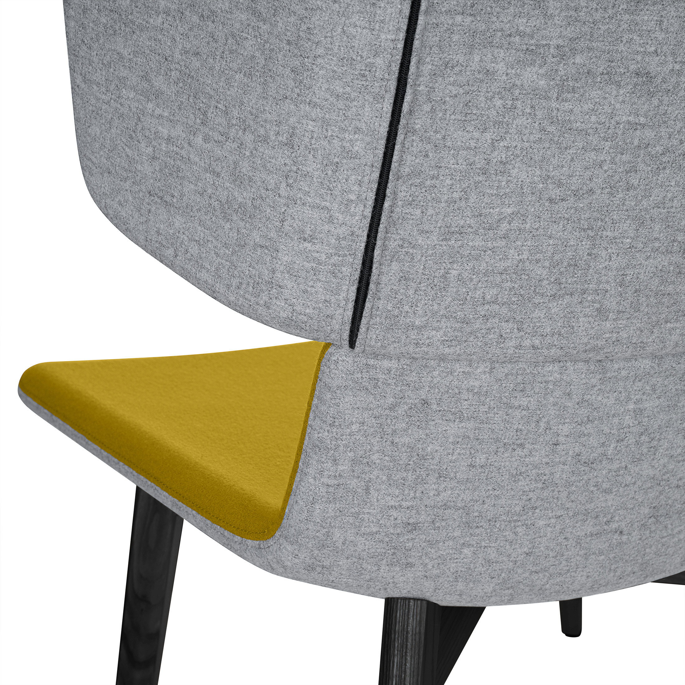 TWIST&SIT Ohrensessel | Massivholz-Gestell, Wollbezug SYNERGY - 18 Main Image