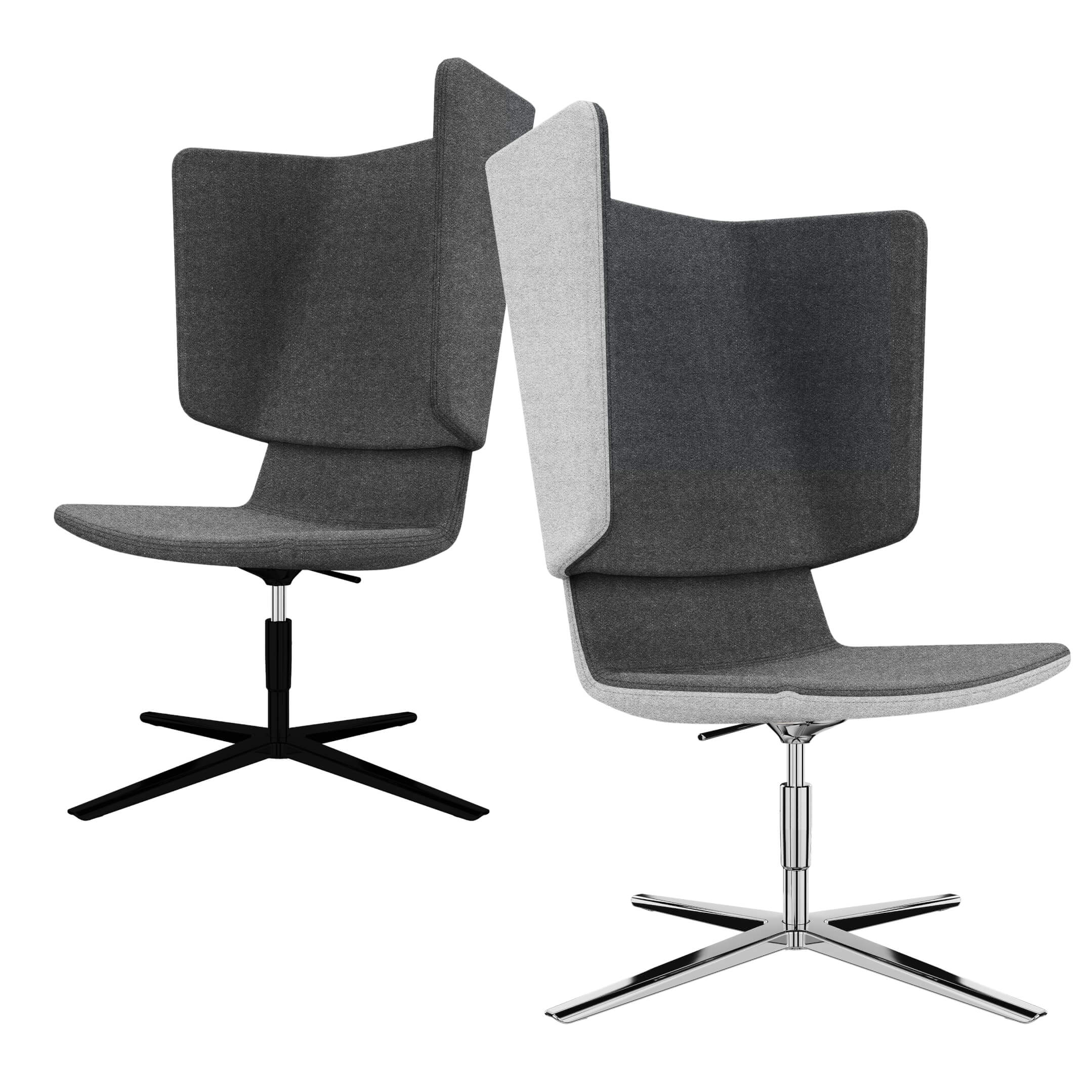TWIST&SIT Ohrensessel | 4-Fuß-Kreuz, höhenverstellbar, Wollbezug SYNERGY - 1 Main Image