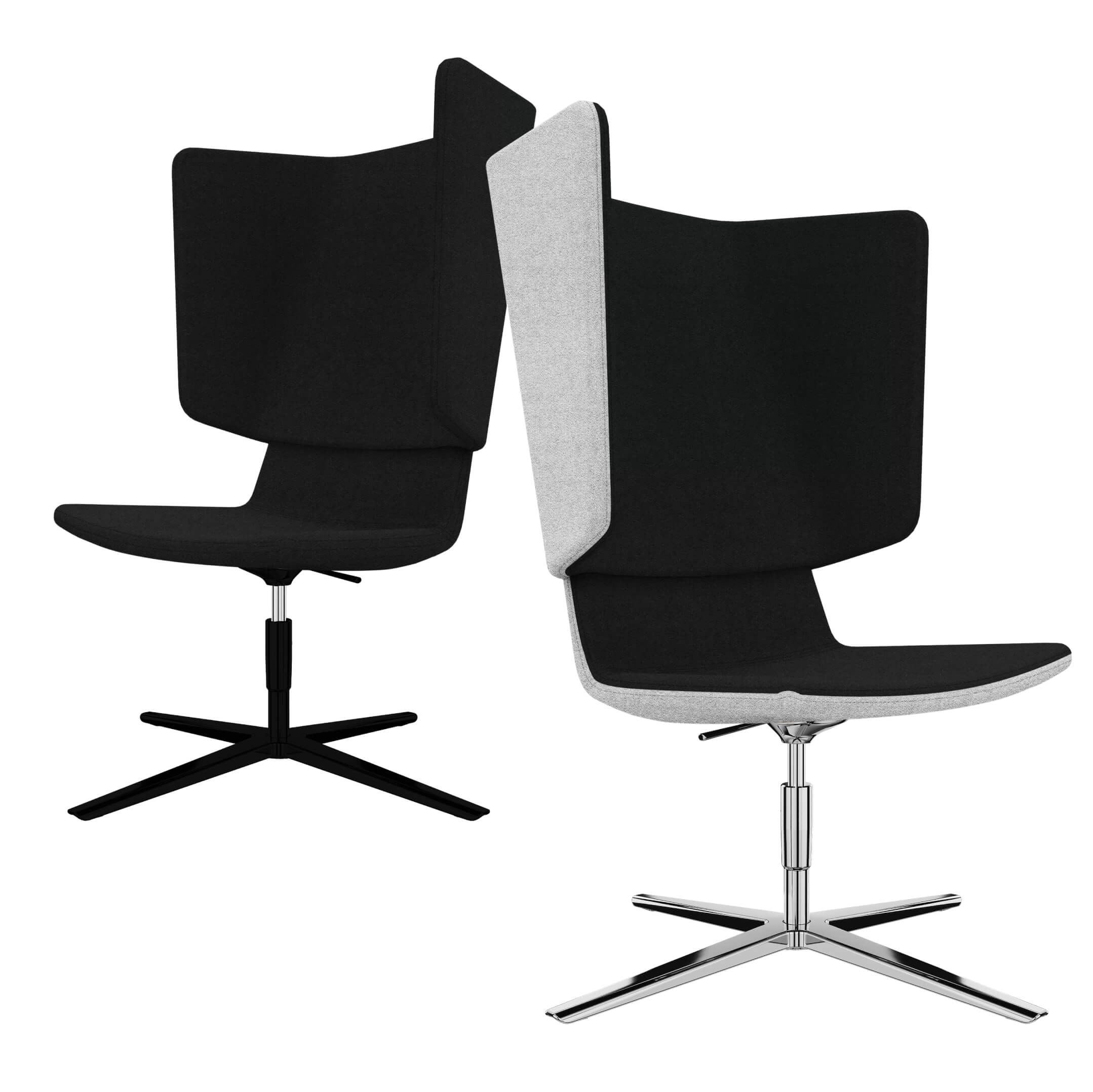 TWIST&SIT Ohrensessel | 4-Fuß-Kreuz, höhenverstellbar, Wollbezug SYNERGY - 1 Main Image
