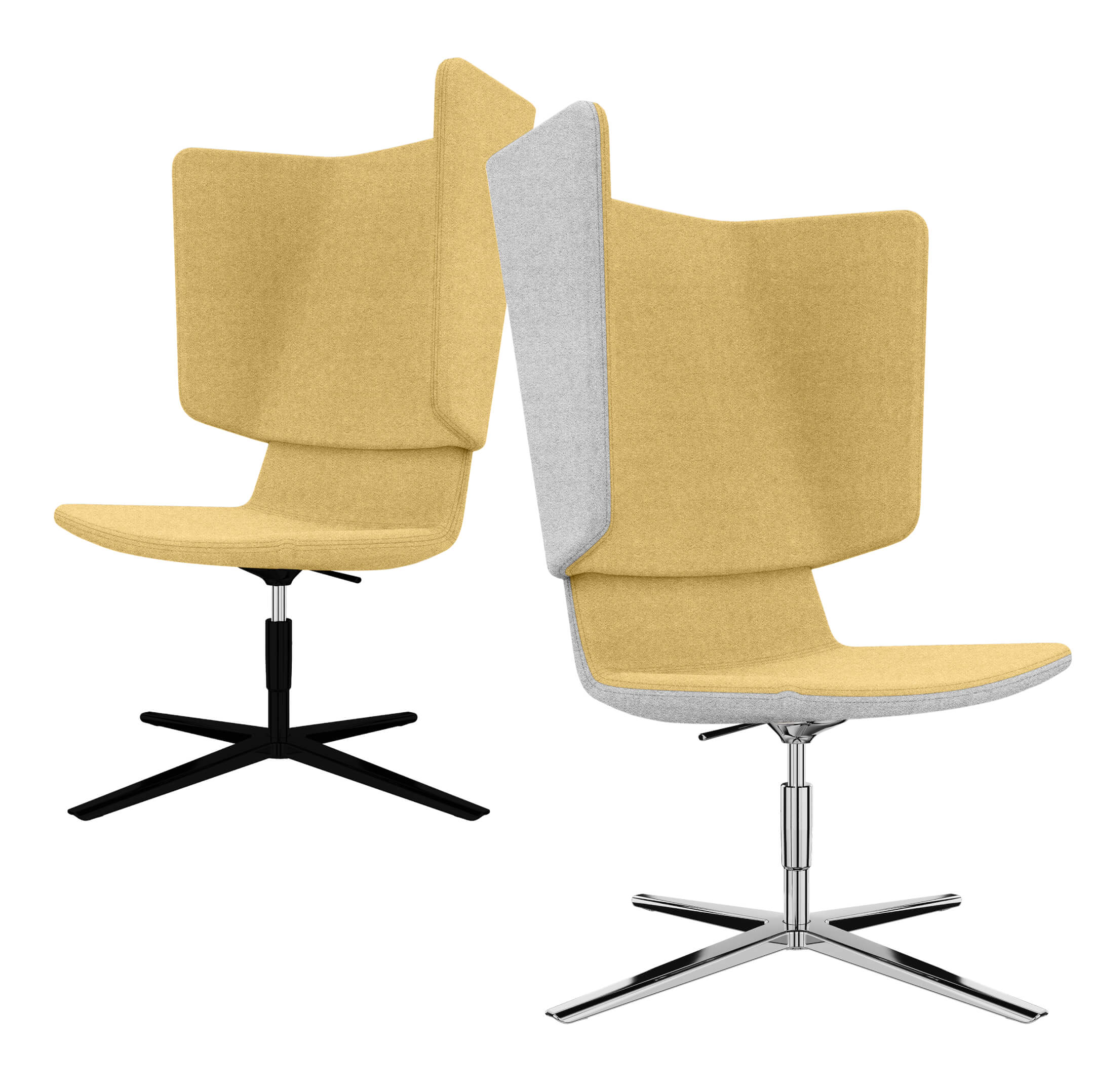 TWIST&SIT Ohrensessel | 4-Fuss-Kreuz, höhenverstellbar, Wollbezug SYNERGY - 1 Main Image