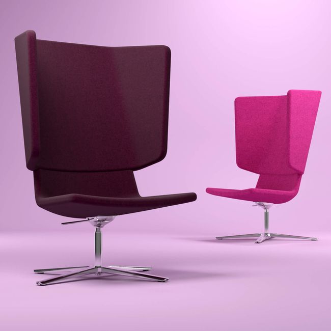 TWIST&SIT Ohrensessel | 4-Fuß-Kreuz, höhenverstellbar, Wollbezug SYNERGY TWIST&SIT Ohrensessel | 4-Fuß-Kreuz, höhenverstellbar, Wollbezug SYNERGY