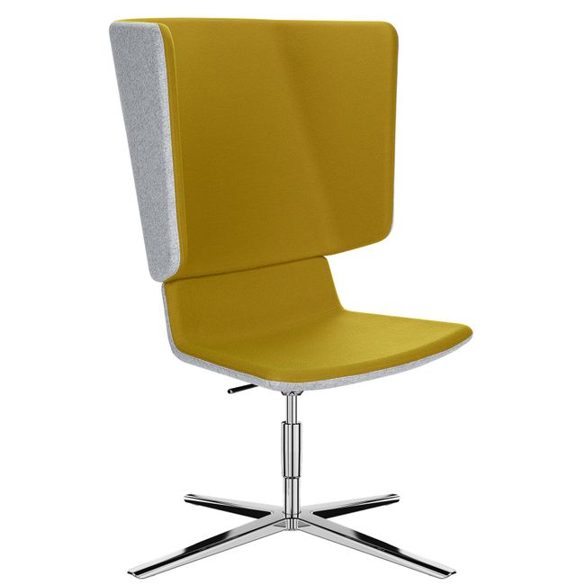 TWIST&SIT Ohrensessel | 4-Fuß-Kreuz, höhenverstellbar, Wollbezug SYNERGY TWIST&SIT Ohrensessel | 4-Fuß-Kreuz, höhenverstellbar, Wollbezug SYNERGY