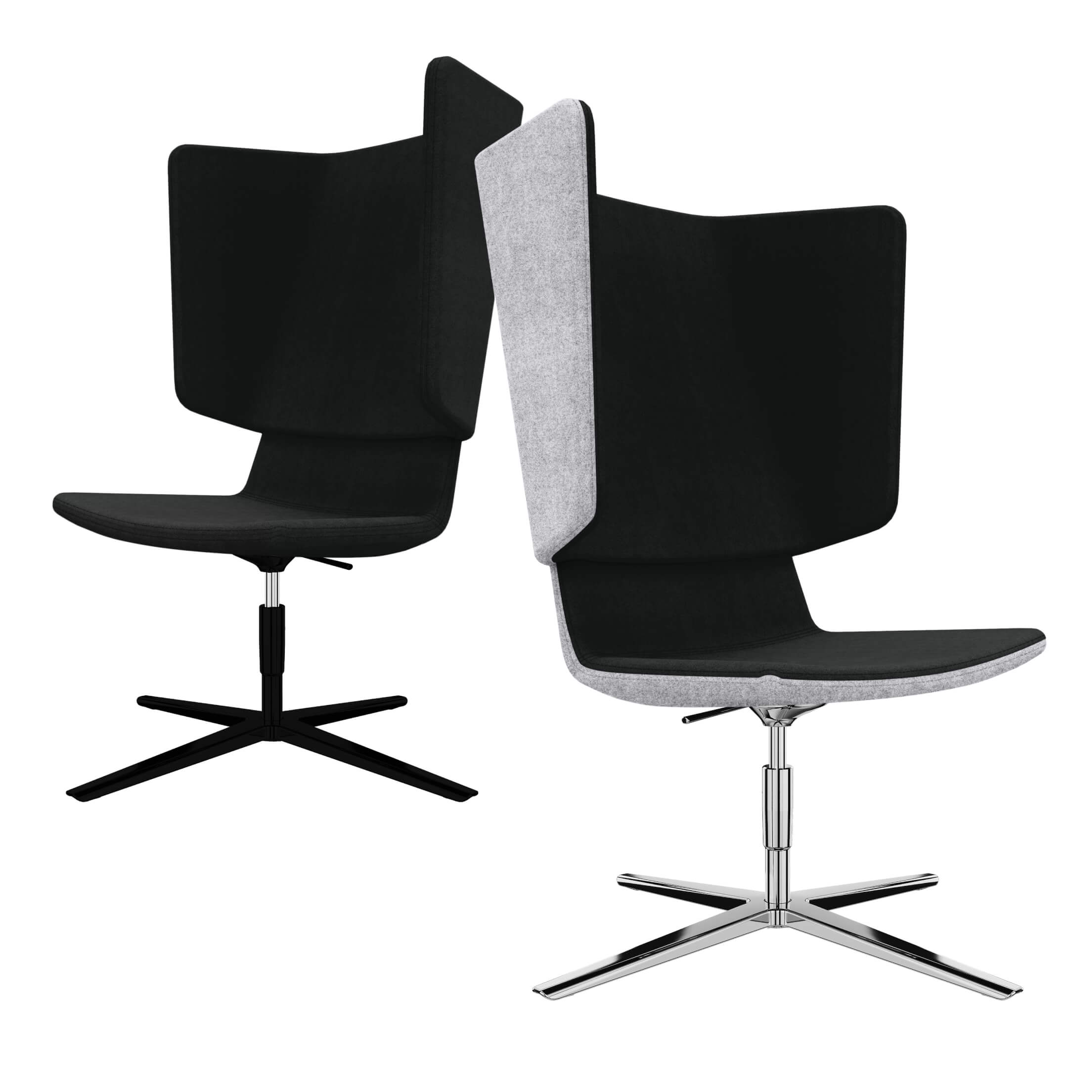 TWIST&SIT Egg chair | 4-foot cross, height adjustable, wool cover Velito - 1 Main Image