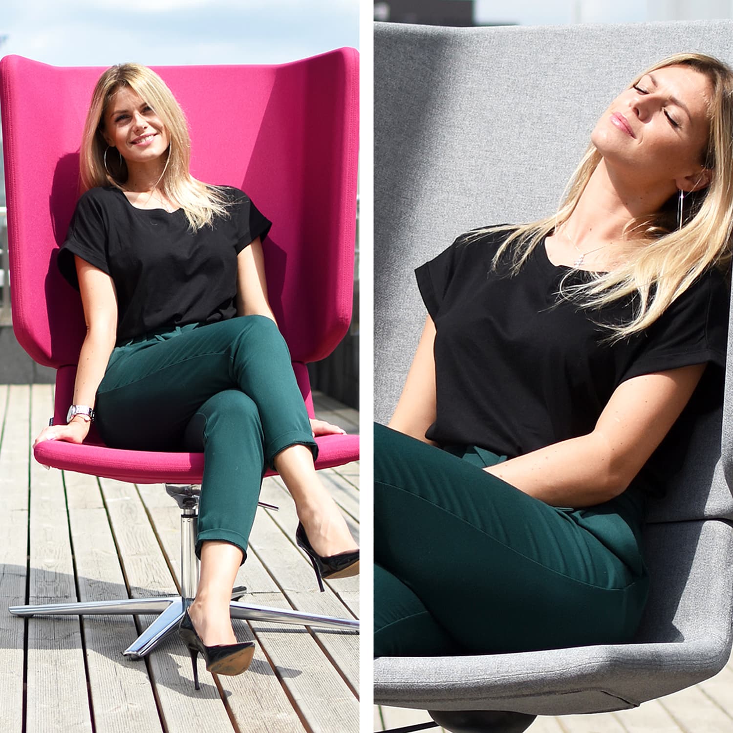 TWIST&SIT Chaise d'oeuf | Croix de 4 pieds, réglable en hauteur, couverture de laine velito - 17 Main Image