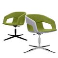 TWIST&SIT Fauteuil salon | Croix de 4 pieds, réglable en hauteur, couverture de laine velito - 1 Thumbnail Image