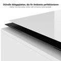 NOVUM Empfangstheke | 3200 - 4000 mm, Multicolor-LED-Beleuchtung, Anthrazit