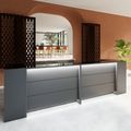 Novum reception counter | 3200-4000 mm, multicolor LED lighting, anthracite - 11 Thumbnail Image