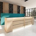 Novum reception counter | 3200-4000 mm, multicolor LED lighting, amber oak - 11 Thumbnail Image