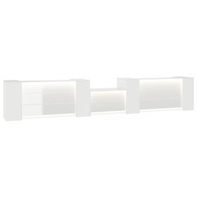 NOVUM Empfangstheke | 5200 - 6000 mm, Multicolor-LED-Beleuchtung, Weiß