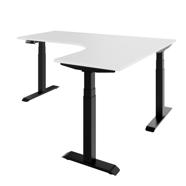 TELDRA Pro, 3-Motoren-Winkelschreibtisch | 1800 x 1600 mm, elektrisch höhenverstellbar, Weiß TELDRA Pro, 3-Motoren-Winkelschreibtisch | 1800 x 1600 mm, elektrisch höhenverstellbar, Weiß