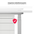 TELDRA Pro, Tableau de bureau à angle à 3 moteurs | 1800 x 1600 mm, réglable à hauteur électrique, blanc - 10 Thumbnail Image